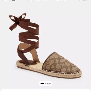Coach Connie Jac Espadrilles lace up leg shoes